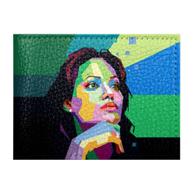 Обложка для студенческого билета с принтом Анджелина Джоли в Петрозаводске, натуральная кожа | Размер: 11*8 см; Печать на всей внешней стороне | angelina jolie | актриса | анджелина джоли | звезда | знаменитость | кино | поп арт | символ