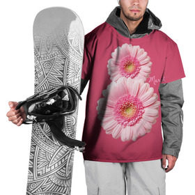 Накидка на куртку 3D с принтом Гарберы в Петрозаводске, 100% полиэстер |  | Тематика изображения на принте: 8 марта | гарберы | день | женский | международный | праздник | розовые | цветы