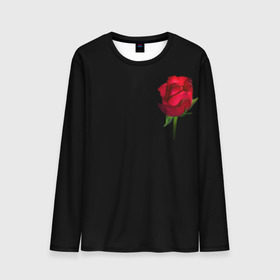 Мужской лонгслив 3D с принтом Розы за спиной в Петрозаводске, 100% полиэстер | длинные рукава, круглый вырез горловины, полуприлегающий силуэт | Тематика изображения на принте: за спиной | любовь | подарок | роза | розы | сюрприз | цветы | чувства