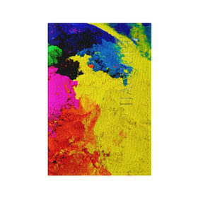 Обложка для паспорта матовая кожа с принтом Индуистский фестиваль красок в Петрозаводске, натуральная матовая кожа | размер 19,3 х 13,7 см; прозрачные пластиковые крепления | festival | festival of colors | holi | весны | индия | индуистский фестиваль | краски | красок | холи