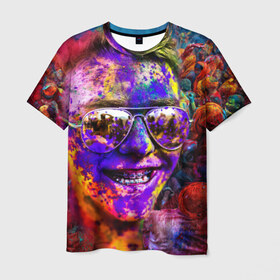Мужская футболка 3D с принтом Индуистский фестиваль красок в Петрозаводске, 100% полиэфир | прямой крой, круглый вырез горловины, длина до линии бедер | Тематика изображения на принте: 