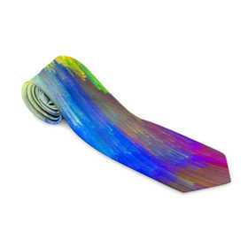 Галстук 3D с принтом Абстракция в Петрозаводске, 100% полиэстер | Длина 148 см; Плотность 150-180 г/м2 | кислотный | обстракция | радуга | свет | спектр | цвет | цвета | яркие