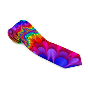 Галстук 3D с принтом Узор в Петрозаводске, 100% полиэстер | Длина 148 см; Плотность 150-180 г/м2 | кислотный | обстракция | радуга | свет | спектр | узор | цвет | цвета | яркие
