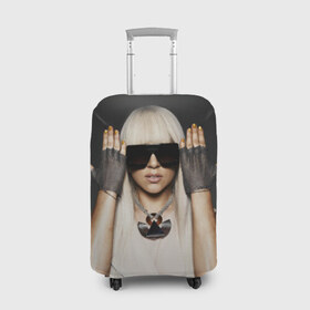Чехол для чемодана 3D с принтом Lady Gaga в Петрозаводске, 86% полиэфир, 14% спандекс | двустороннее нанесение принта, прорези для ручек и колес | Тематика изображения на принте: lady gaga | блондинка | звезда | знаменитость | леди гаага | очки | певица | поп | эпатаж | эпатажная