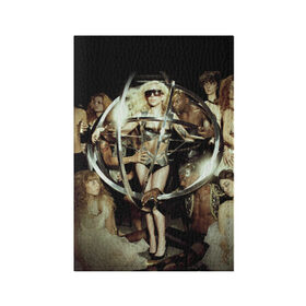 Обложка для паспорта матовая кожа с принтом Lady Gaga в Петрозаводске, натуральная матовая кожа | размер 19,3 х 13,7 см; прозрачные пластиковые крепления | Тематика изображения на принте: 