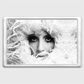 Магнит 45*70 с принтом Lady Gaga в Петрозаводске, Пластик | Размер: 78*52 мм; Размер печати: 70*45 | lady gaga | белые | блондинка | звезда | знаменитость | леди гаага | певица | перья | поп | эпатаж | эпатажная
