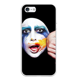 Чехол для iPhone 5/5S матовый с принтом Lady Gaga в Петрозаводске, Силикон | Область печати: задняя сторона чехла, без боковых панелей | lady gaga | взгляд | звезда | знаменитость | леди гаага | певица | поп | портрет | эпатаж | эпатажная