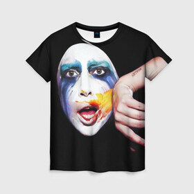 Женская футболка 3D с принтом Lady Gaga в Петрозаводске, 100% полиэфир ( синтетическое хлопкоподобное полотно) | прямой крой, круглый вырез горловины, длина до линии бедер | lady gaga | взгляд | звезда | знаменитость | леди гаага | певица | поп | портрет | эпатаж | эпатажная