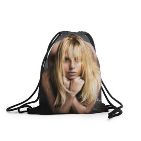 Рюкзак-мешок 3D с принтом Lady Gaga в Петрозаводске, 100% полиэстер | плотность ткани — 200 г/м2, размер — 35 х 45 см; лямки — толстые шнурки, застежка на шнуровке, без карманов и подкладки | 