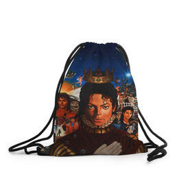 Рюкзак-мешок 3D с принтом Michael Jackson в Петрозаводске, 100% полиэстер | плотность ткани — 200 г/м2, размер — 35 х 45 см; лямки — толстые шнурки, застежка на шнуровке, без карманов и подкладки | майкл джексон