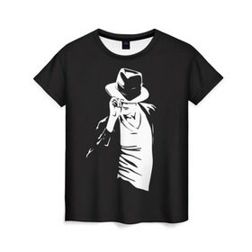Женская футболка 3D с принтом Michael Jackson в Петрозаводске, 100% полиэфир ( синтетическое хлопкоподобное полотно) | прямой крой, круглый вырез горловины, длина до линии бедер | Тематика изображения на принте: майкл джексон