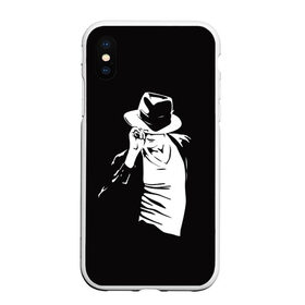 Чехол для iPhone XS Max матовый с принтом Michael Jackson в Петрозаводске, Силикон | Область печати: задняя сторона чехла, без боковых панелей | майкл джексон