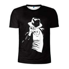 Мужская футболка 3D спортивная с принтом Michael Jackson в Петрозаводске, 100% полиэстер с улучшенными характеристиками | приталенный силуэт, круглая горловина, широкие плечи, сужается к линии бедра | майкл джексон