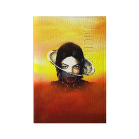 Обложка для паспорта матовая кожа с принтом Michael Jackson в Петрозаводске, натуральная матовая кожа | размер 19,3 х 13,7 см; прозрачные пластиковые крепления | майкл джексон