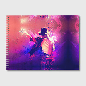 Альбом для рисования с принтом Michael Jackson в Петрозаводске, 100% бумага
 | матовая бумага, плотность 200 мг. | Тематика изображения на принте: джексон | майкл