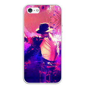 Чехол для iPhone 5/5S матовый с принтом Michael Jackson в Петрозаводске, Силикон | Область печати: задняя сторона чехла, без боковых панелей | джексон | майкл