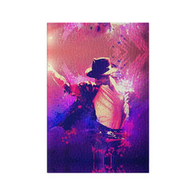 Обложка для паспорта матовая кожа с принтом Michael Jackson в Петрозаводске, натуральная матовая кожа | размер 19,3 х 13,7 см; прозрачные пластиковые крепления | Тематика изображения на принте: джексон | майкл