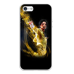 Чехол для iPhone 5/5S матовый с принтом Michael Jackson в Петрозаводске, Силикон | Область печати: задняя сторона чехла, без боковых панелей | майкл джексон