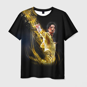 Мужская футболка 3D с принтом Michael Jackson в Петрозаводске, 100% полиэфир | прямой крой, круглый вырез горловины, длина до линии бедер | майкл джексон