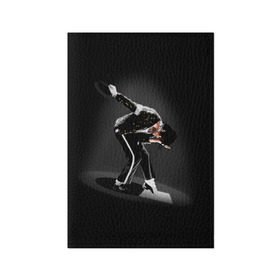 Обложка для паспорта матовая кожа с принтом Michael Jackson в Петрозаводске, натуральная матовая кожа | размер 19,3 х 13,7 см; прозрачные пластиковые крепления | Тематика изображения на принте: майкл джексон