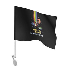 Флаг для автомобиля с принтом Michael Jackson в Петрозаводске, 100% полиэстер | Размер: 30*21 см | майкл джексон