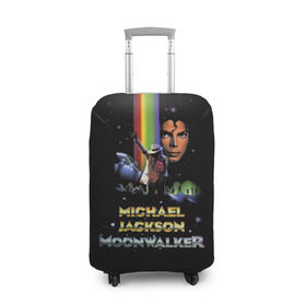 Чехол для чемодана 3D с принтом Michael Jackson в Петрозаводске, 86% полиэфир, 14% спандекс | двустороннее нанесение принта, прорези для ручек и колес | майкл джексон