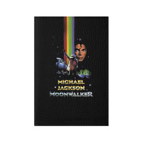 Обложка для паспорта матовая кожа с принтом Michael Jackson в Петрозаводске, натуральная матовая кожа | размер 19,3 х 13,7 см; прозрачные пластиковые крепления | майкл джексон
