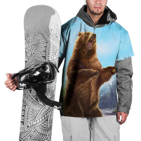 Накидка на куртку 3D с принтом Русский медведь в Петрозаводске, 100% полиэстер |  | Тематика изображения на принте: гитара