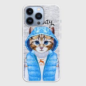 Чехол для iPhone 13 Pro с принтом Модная киска в Петрозаводске,  |  | baby | beauty | cat | ketty | sweet | девушке | киска | кошка | мода | модная | сладкая | чика