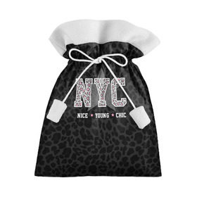 Подарочный 3D мешок с принтом NYC в Петрозаводске, 100% полиэстер | Размер: 29*39 см | Тематика изображения на принте: chick | meow | nice | nyc | swag | young | девушке | киса | киска | львица | мода | мяу | свэг | тигрица