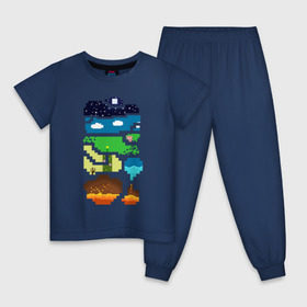 Детская пижама хлопок с принтом Minecraft world в Петрозаводске, 100% хлопок |  брюки и футболка прямого кроя, без карманов, на брюках мягкая резинка на поясе и по низу штанин
 | Тематика изображения на принте: minecraft мир.minecraft | world | майнкрафт | мир