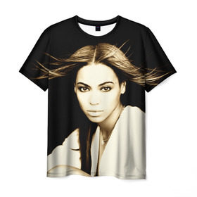 Мужская футболка 3D с принтом Beyonce в Петрозаводске, 100% полиэфир | прямой крой, круглый вырез горловины, длина до линии бедер | beyonce | бейонсе | музыка