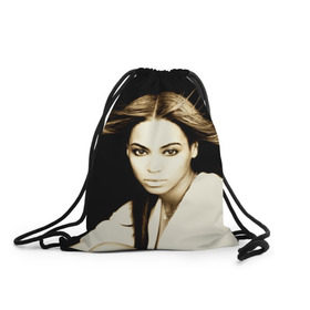 Рюкзак-мешок 3D с принтом Beyonce в Петрозаводске, 100% полиэстер | плотность ткани — 200 г/м2, размер — 35 х 45 см; лямки — толстые шнурки, застежка на шнуровке, без карманов и подкладки | beyonce | бейонсе | музыка
