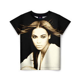 Детская футболка 3D с принтом Beyonce в Петрозаводске, 100% гипоаллергенный полиэфир | прямой крой, круглый вырез горловины, длина до линии бедер, чуть спущенное плечо, ткань немного тянется | beyonce | бейонсе | музыка