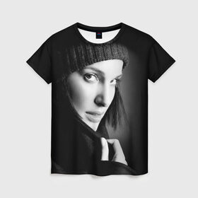 Женская футболка 3D с принтом Натали Портман в Петрозаводске, 100% полиэфир ( синтетическое хлопкоподобное полотно) | прямой крой, круглый вырез горловины, длина до линии бедер | natalie portman | актриса | американская | кинорежиссёр | натали портман | продюсер | сценарист