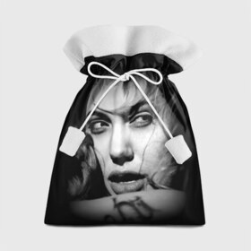 Подарочный 3D мешок с принтом Анжелина Джоли в Петрозаводске, 100% полиэстер | Размер: 29*39 см | angelina jolie | американская актриса | анжелина джоли | режиссёр | фотомодель | ценарист