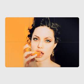 Магнитный плакат 3Х2 с принтом Анжелина Джоли в Петрозаводске, Полимерный материал с магнитным слоем | 6 деталей размером 9*9 см | angelina jolie | американская актриса | анжелина джоли | режиссёр | фотомодель | ценарист