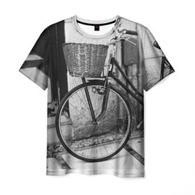 Мужская футболка 3D с принтом Велосипед в Петрозаводске, 100% полиэфир | прямой крой, круглый вырез горловины, длина до линии бедер | bike | байк | велосипед | италия | стиль