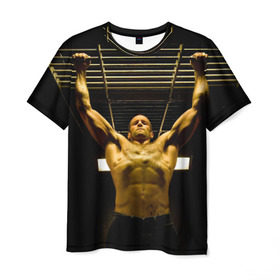 Мужская футболка 3D с принтом Джейсон Стэйтем в Петрозаводске, 100% полиэфир | прямой крой, круглый вырез горловины, длина до линии бедер | jason statham | актёр | английский | джейсон стэйтем