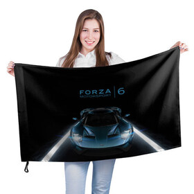 Флаг 3D с принтом Forza в Петрозаводске, 100% полиэстер | плотность ткани — 95 г/м2, размер — 67 х 109 см. Принт наносится с одной стороны | forza | motorsport | авто | игра | машина