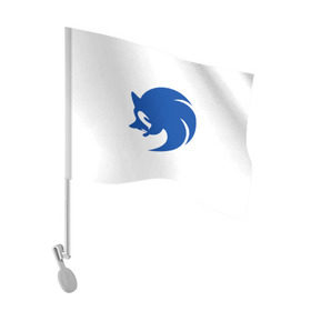 Флаг для автомобиля с принтом Sonic X logo в Петрозаводске, 100% полиэстер | Размер: 30*21 см | hedgehog | sega | sonic | sonic x | sonic x logologo | соник