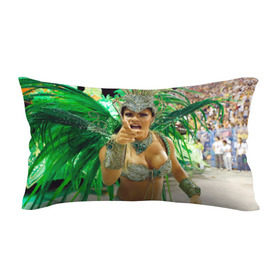 Подушка 3D антистресс с принтом Карнавал в Рио в Петрозаводске, наволочка — 100% полиэстер, наполнитель — вспененный полистирол | состоит из подушки и наволочки на молнии | Тематика изображения на принте: 