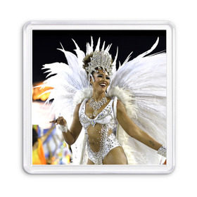 Магнит 55*55 с принтом Карнавал в Рио в Петрозаводске, Пластик | Размер: 65*65 мм; Размер печати: 55*55 мм | бразилия