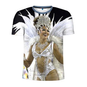 Мужская футболка 3D спортивная с принтом Карнавал в Рио в Петрозаводске, 100% полиэстер с улучшенными характеристиками | приталенный силуэт, круглая горловина, широкие плечи, сужается к линии бедра | Тематика изображения на принте: бразилия