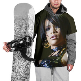 Накидка на куртку 3D с принтом Рианна в Петрозаводске, 100% полиэстер |  | Тематика изображения на принте: rihanna | актриса | американская rb | поп певица | рианна