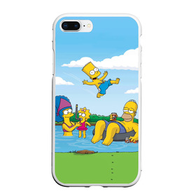 Чехол для iPhone 7Plus/8 Plus матовый с принтом The simpsons в Петрозаводске, Силикон | Область печати: задняя сторона чехла, без боковых панелей | 