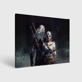 Холст прямоугольный с принтом Geralt and Ciri в Петрозаводске, 100% ПВХ |  | ciri | gerald | roach | wild hunt | witcher | ведьмак | ведьмы | геральд | дикая охота | йен | йеннифер | плотва | цири