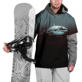 Накидка на куртку 3D с принтом Акула в Петрозаводске, 100% полиэстер |  | акула | море | хищник