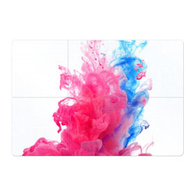 Магнитный плакат 3Х2 с принтом Взрыв красок в Петрозаводске, Полимерный материал с магнитным слоем | 6 деталей размером 9*9 см | краски | розовый | яркий