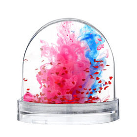 Водяной шар с принтом Взрыв красок в Петрозаводске, Пластик | Изображение внутри шара печатается на глянцевой фотобумаге с двух сторон | краски | розовый | яркий